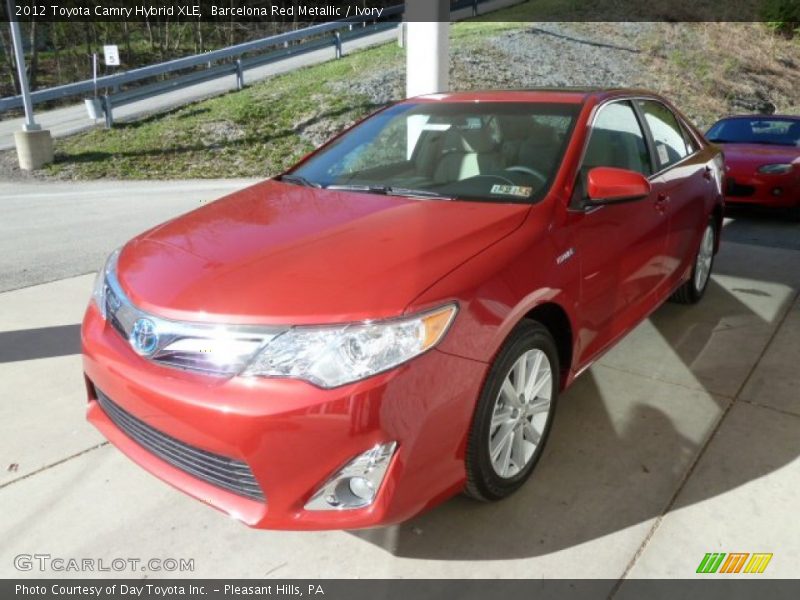 Barcelona Red Metallic / Ivory 2012 Toyota Camry Hybrid XLE