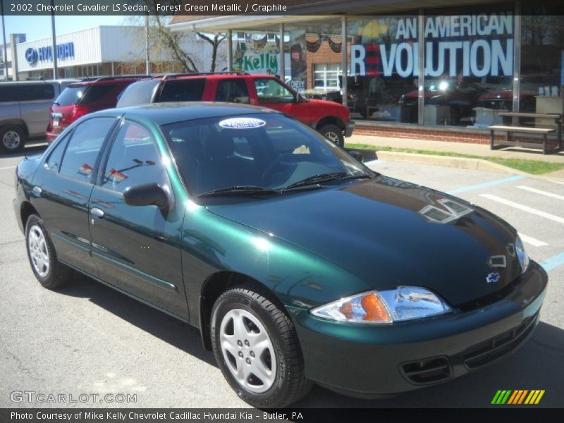 Forest Green Metallic / Graphite 2002 Chevrolet Cavalier LS Sedan