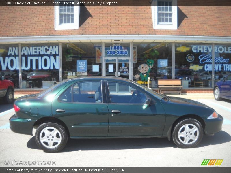 Forest Green Metallic / Graphite 2002 Chevrolet Cavalier LS Sedan