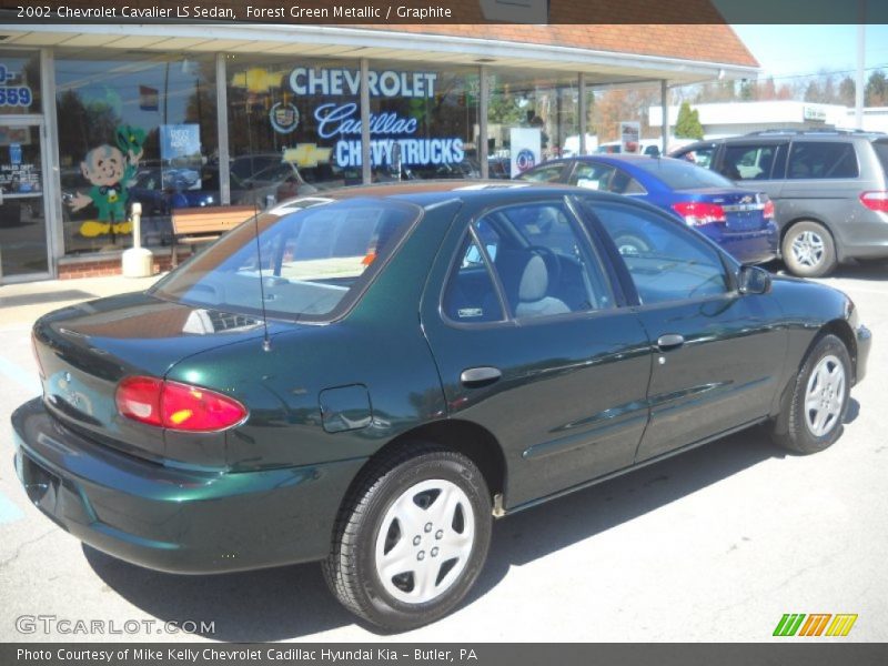 Forest Green Metallic / Graphite 2002 Chevrolet Cavalier LS Sedan