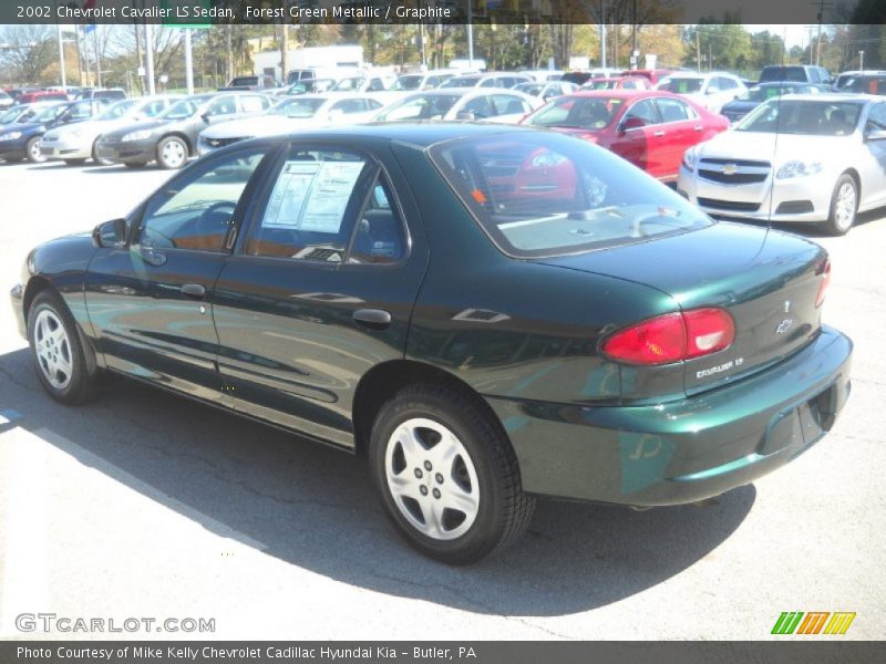 Forest Green Metallic / Graphite 2002 Chevrolet Cavalier LS Sedan