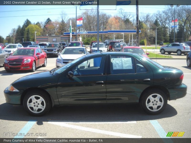 Forest Green Metallic / Graphite 2002 Chevrolet Cavalier LS Sedan