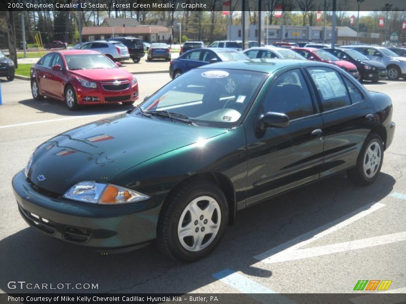 Forest Green Metallic / Graphite 2002 Chevrolet Cavalier LS Sedan