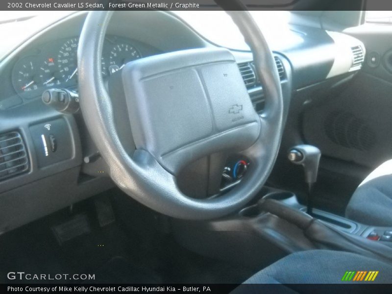 Forest Green Metallic / Graphite 2002 Chevrolet Cavalier LS Sedan
