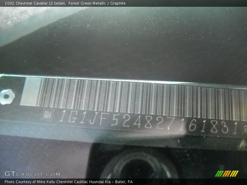 Forest Green Metallic / Graphite 2002 Chevrolet Cavalier LS Sedan