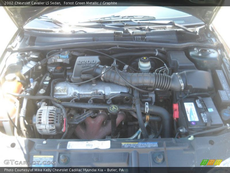 Forest Green Metallic / Graphite 2002 Chevrolet Cavalier LS Sedan