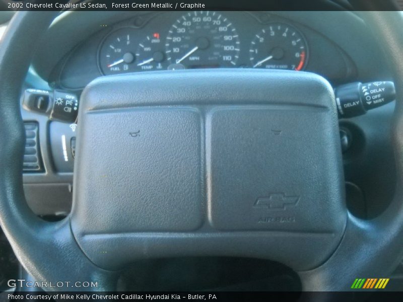 Forest Green Metallic / Graphite 2002 Chevrolet Cavalier LS Sedan