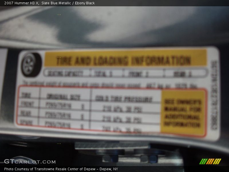 Slate Blue Metallic / Ebony Black 2007 Hummer H3 X