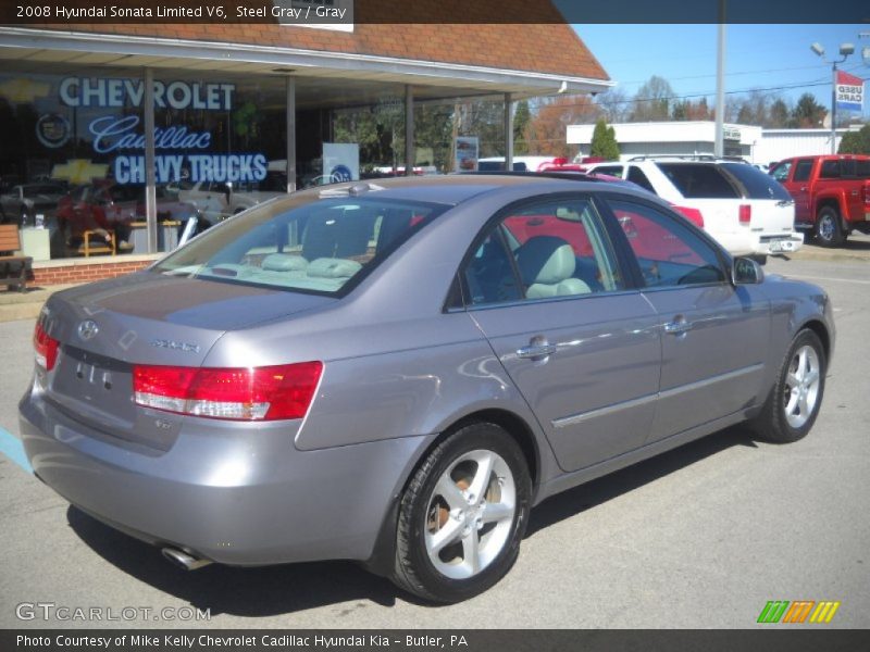 Steel Gray / Gray 2008 Hyundai Sonata Limited V6