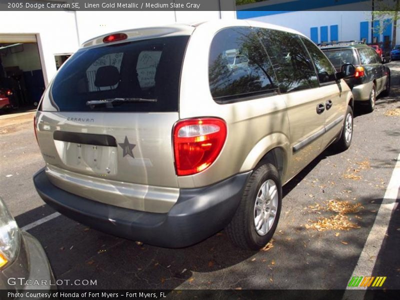 Linen Gold Metallic / Medium Slate Gray 2005 Dodge Caravan SE