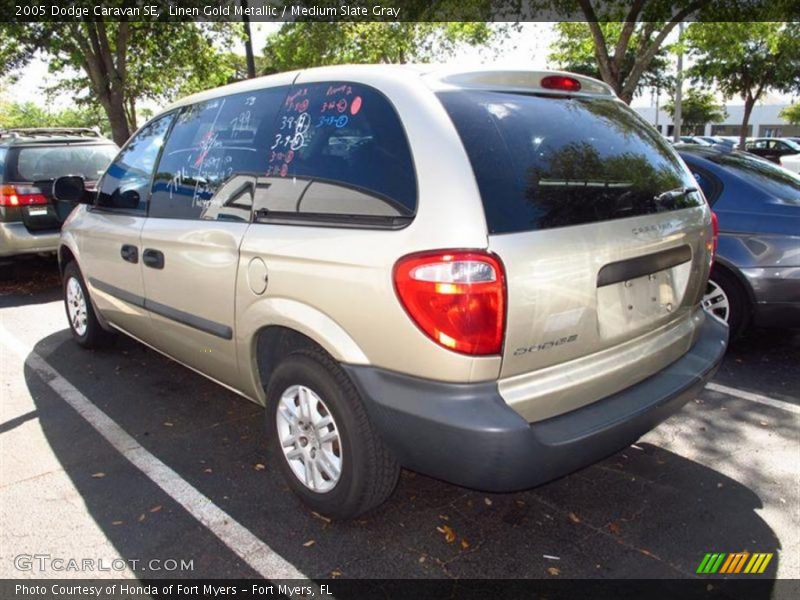 Linen Gold Metallic / Medium Slate Gray 2005 Dodge Caravan SE
