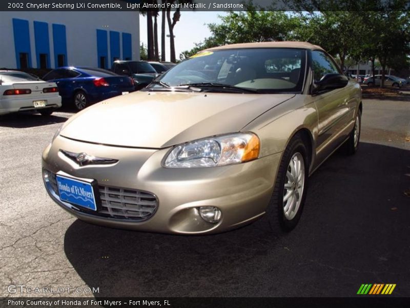 Light Almond Pearl Metallic / Sandstone 2002 Chrysler Sebring LXi Convertible