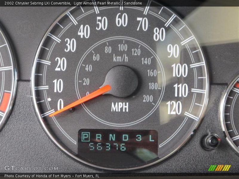 Light Almond Pearl Metallic / Sandstone 2002 Chrysler Sebring LXi Convertible