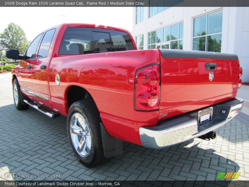 Flame Red / Medium Slate Gray 2008 Dodge Ram 1500 Laramie Quad Cab