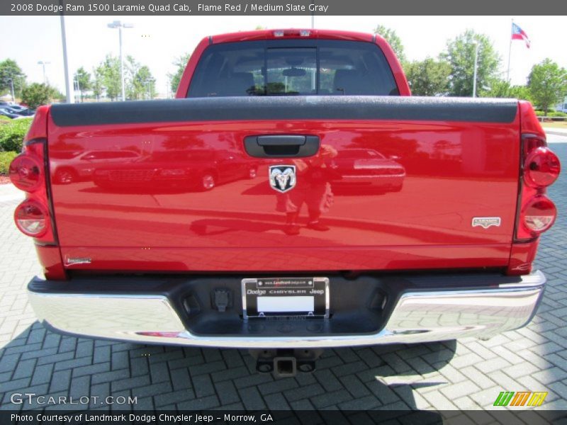 Flame Red / Medium Slate Gray 2008 Dodge Ram 1500 Laramie Quad Cab