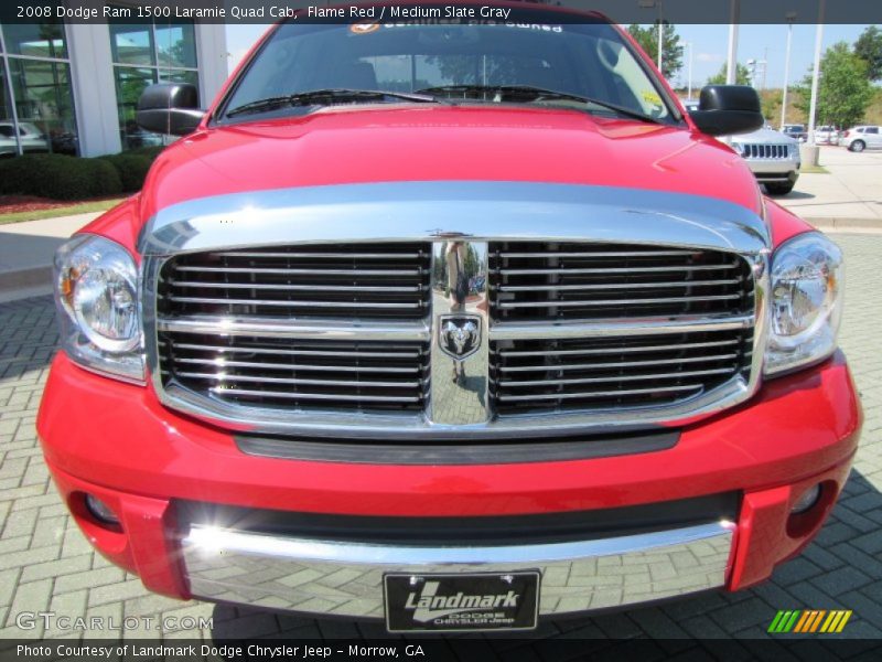 Flame Red / Medium Slate Gray 2008 Dodge Ram 1500 Laramie Quad Cab