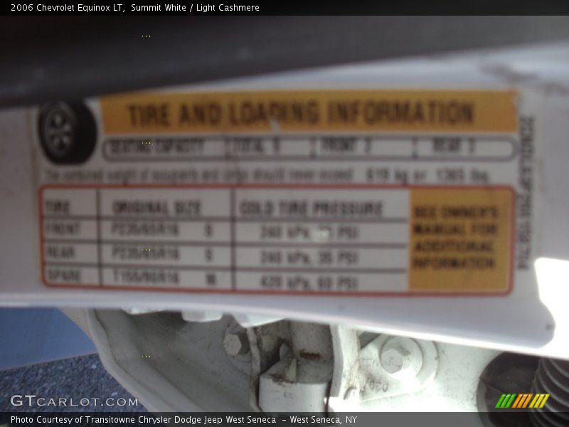 Summit White / Light Cashmere 2006 Chevrolet Equinox LT