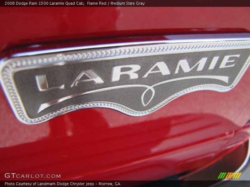 Flame Red / Medium Slate Gray 2008 Dodge Ram 1500 Laramie Quad Cab