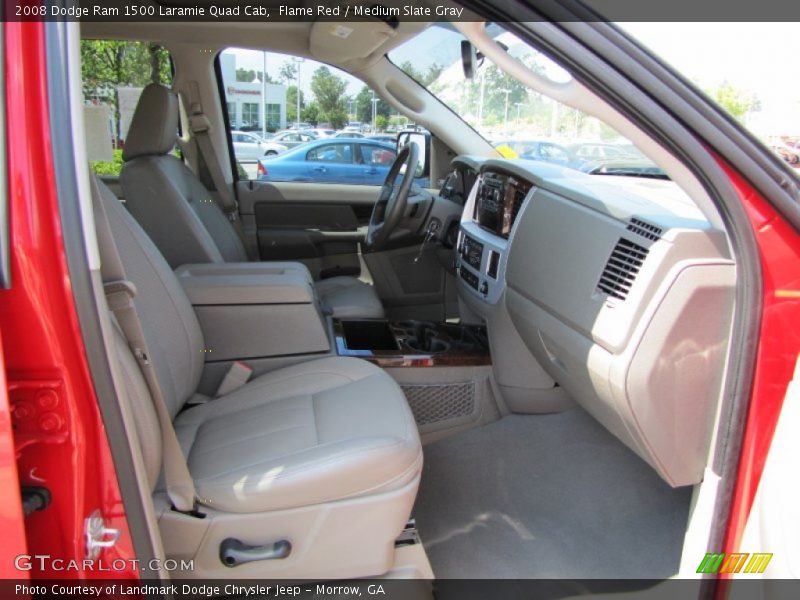 Flame Red / Medium Slate Gray 2008 Dodge Ram 1500 Laramie Quad Cab