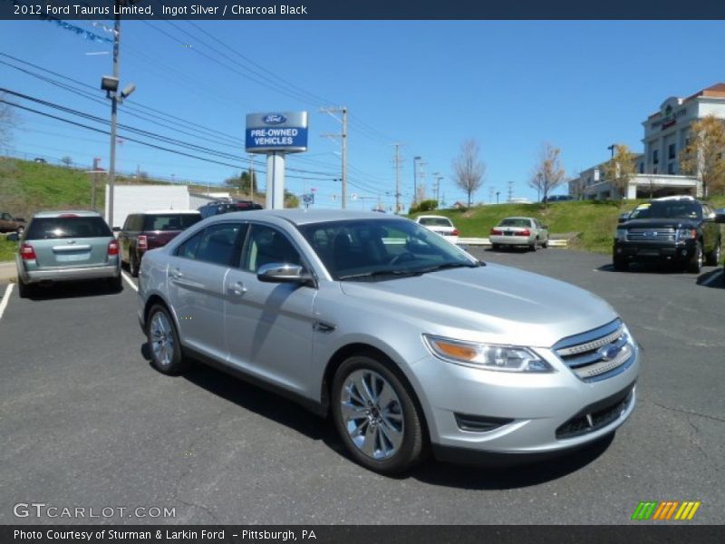Ingot Silver / Charcoal Black 2012 Ford Taurus Limited