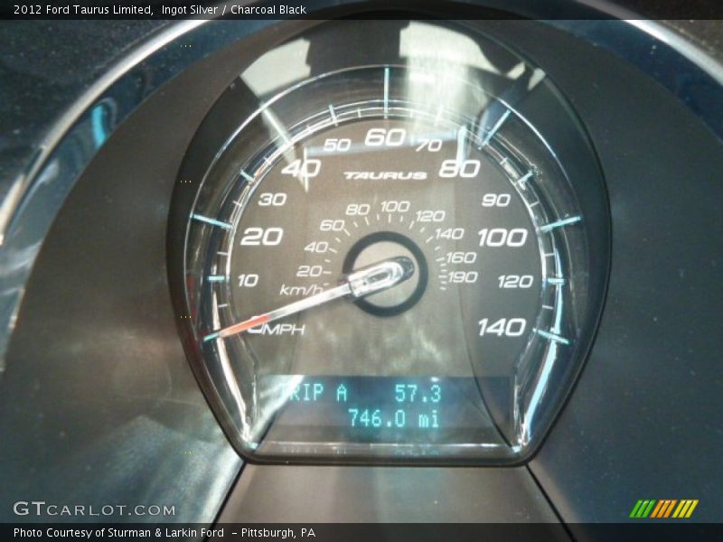 Ingot Silver / Charcoal Black 2012 Ford Taurus Limited