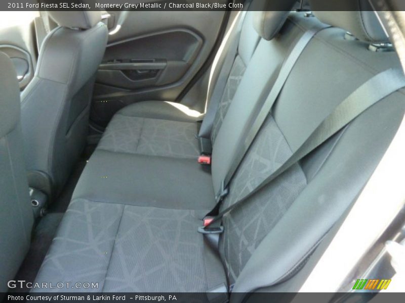Monterey Grey Metallic / Charcoal Black/Blue Cloth 2011 Ford Fiesta SEL Sedan