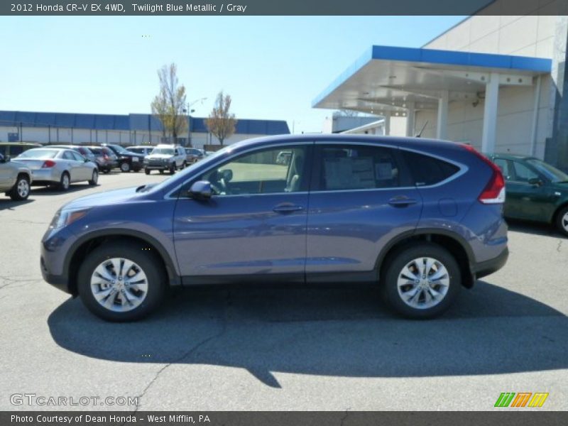Twilight Blue Metallic / Gray 2012 Honda CR-V EX 4WD