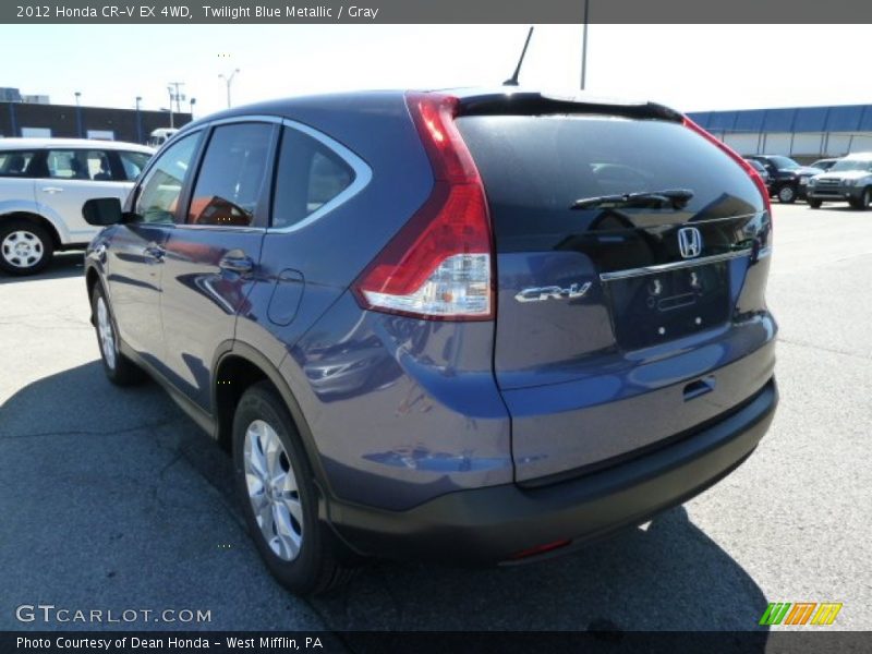 Twilight Blue Metallic / Gray 2012 Honda CR-V EX 4WD