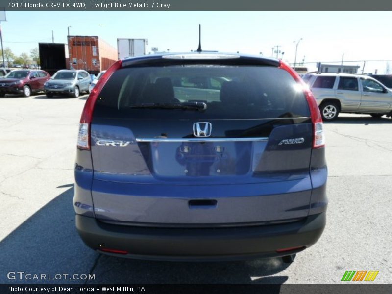 Twilight Blue Metallic / Gray 2012 Honda CR-V EX 4WD
