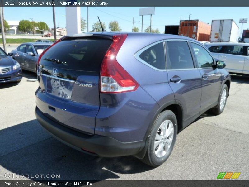 Twilight Blue Metallic / Gray 2012 Honda CR-V EX 4WD