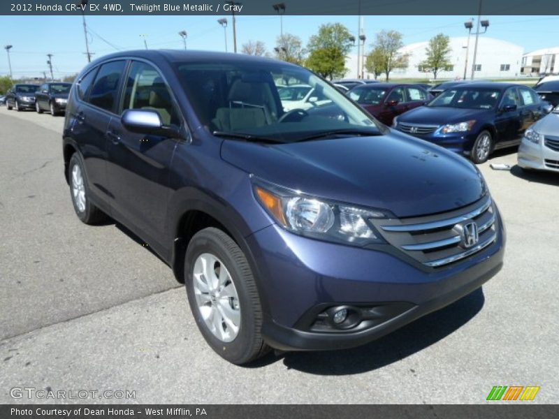 Twilight Blue Metallic / Gray 2012 Honda CR-V EX 4WD