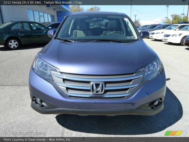 Twilight Blue Metallic / Gray 2012 Honda CR-V EX 4WD