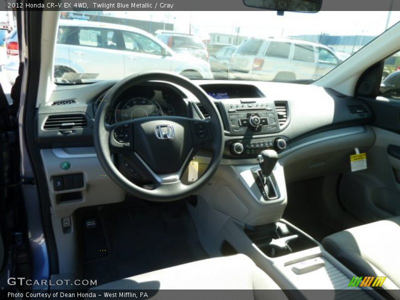 Twilight Blue Metallic / Gray 2012 Honda CR-V EX 4WD