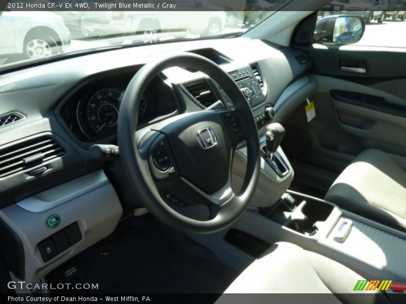 Twilight Blue Metallic / Gray 2012 Honda CR-V EX 4WD