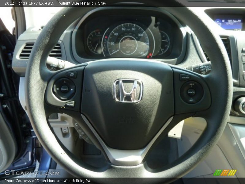 Twilight Blue Metallic / Gray 2012 Honda CR-V EX 4WD