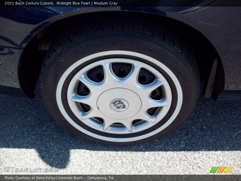 Midnight Blue Pearl / Medium Gray 2001 Buick Century Custom