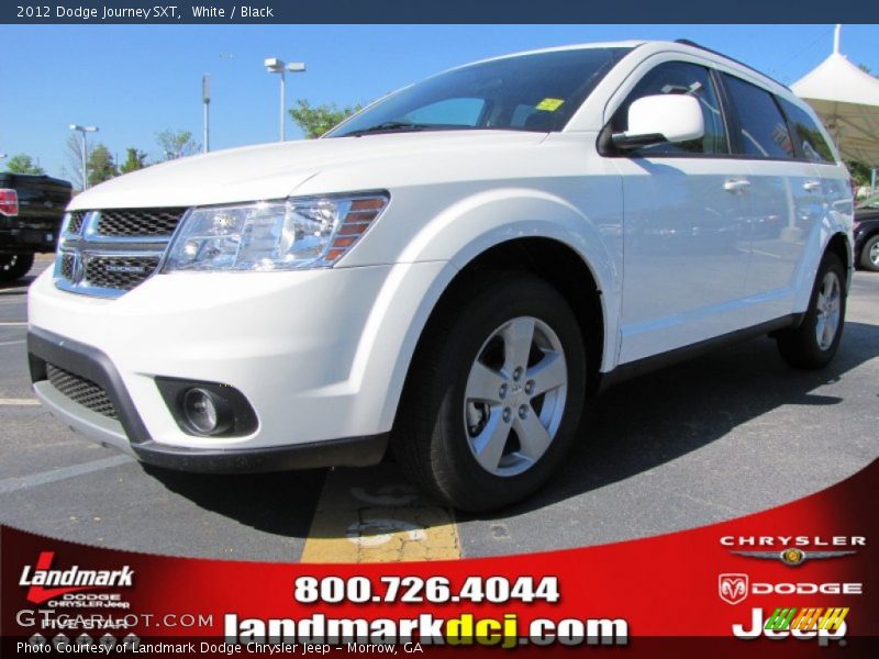 White / Black 2012 Dodge Journey SXT