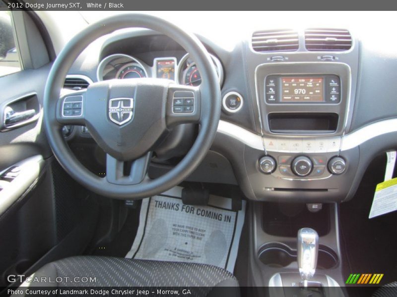 White / Black 2012 Dodge Journey SXT
