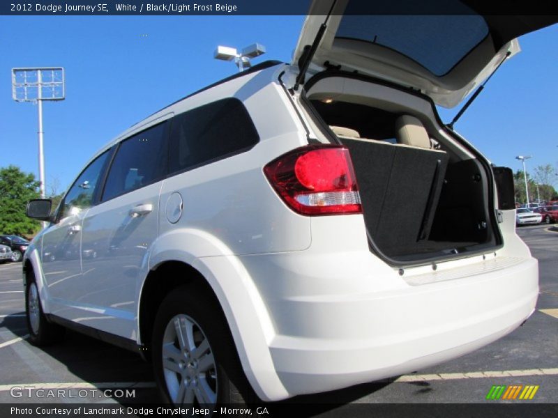 White / Black/Light Frost Beige 2012 Dodge Journey SE