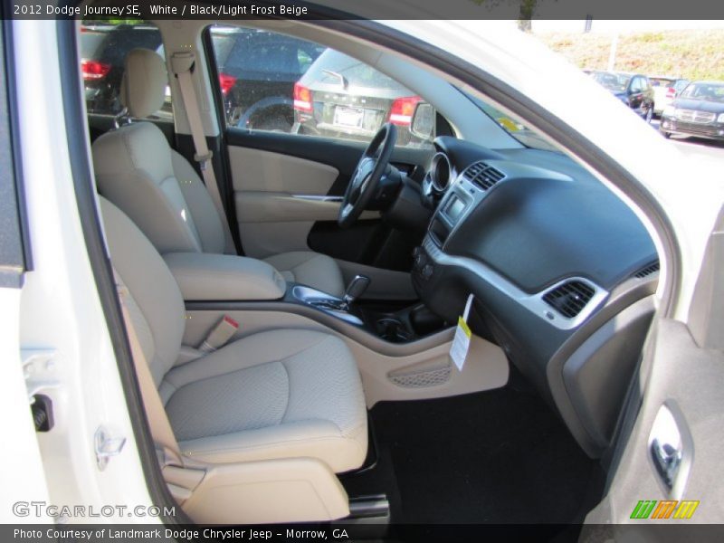 White / Black/Light Frost Beige 2012 Dodge Journey SE