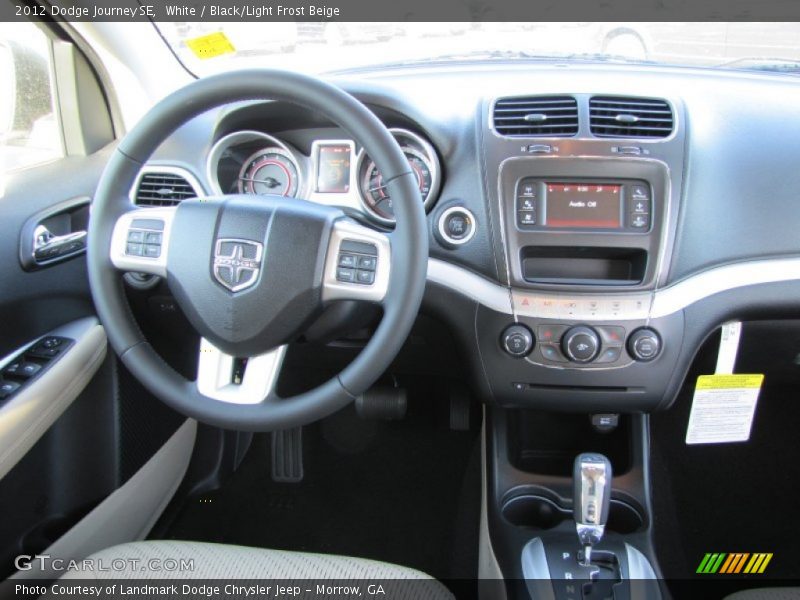 White / Black/Light Frost Beige 2012 Dodge Journey SE