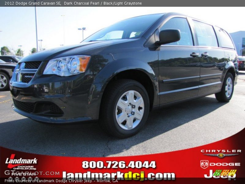 Dark Charcoal Pearl / Black/Light Graystone 2012 Dodge Grand Caravan SE
