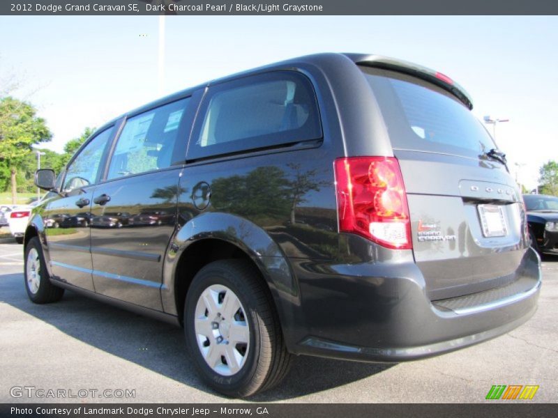 Dark Charcoal Pearl / Black/Light Graystone 2012 Dodge Grand Caravan SE