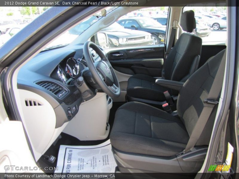 Dark Charcoal Pearl / Black/Light Graystone 2012 Dodge Grand Caravan SE
