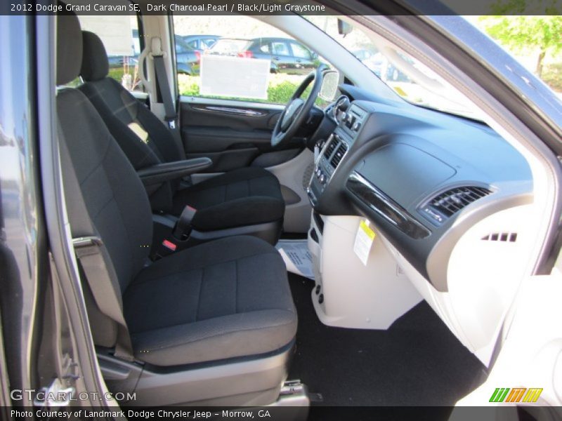 Dark Charcoal Pearl / Black/Light Graystone 2012 Dodge Grand Caravan SE