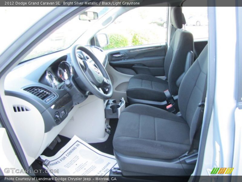 Bright Silver Metallic / Black/Light Graystone 2012 Dodge Grand Caravan SE