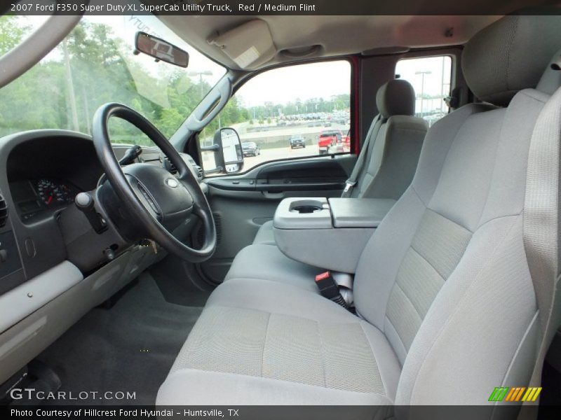  2007 F350 Super Duty XL SuperCab Utility Truck Medium Flint Interior