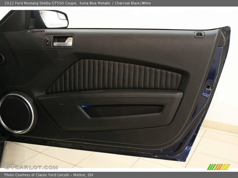 Kona Blue Metallic / Charcoal Black/White 2012 Ford Mustang Shelby GT500 Coupe