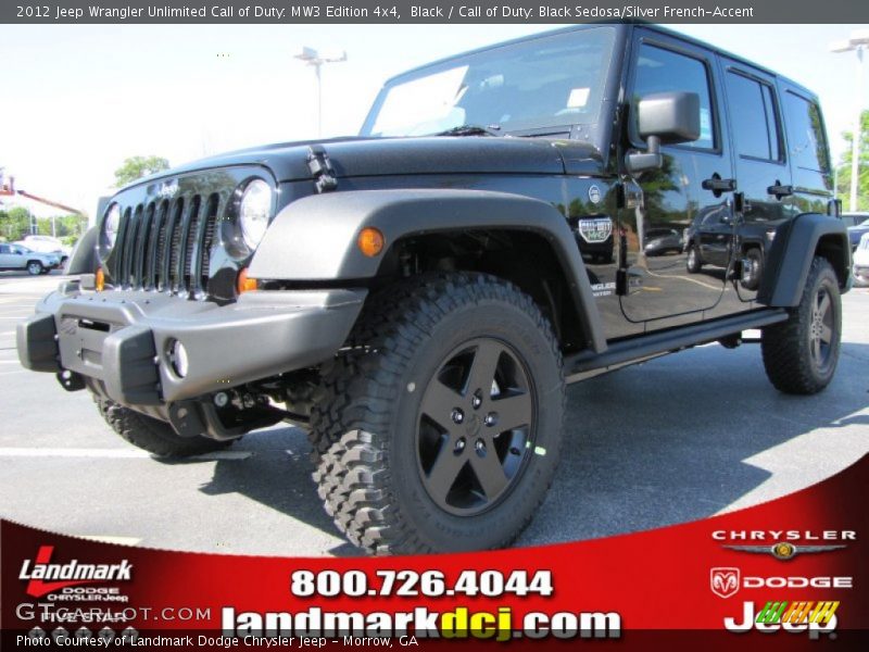 Black / Call of Duty: Black Sedosa/Silver French-Accent 2012 Jeep Wrangler Unlimited Call of Duty: MW3 Edition 4x4