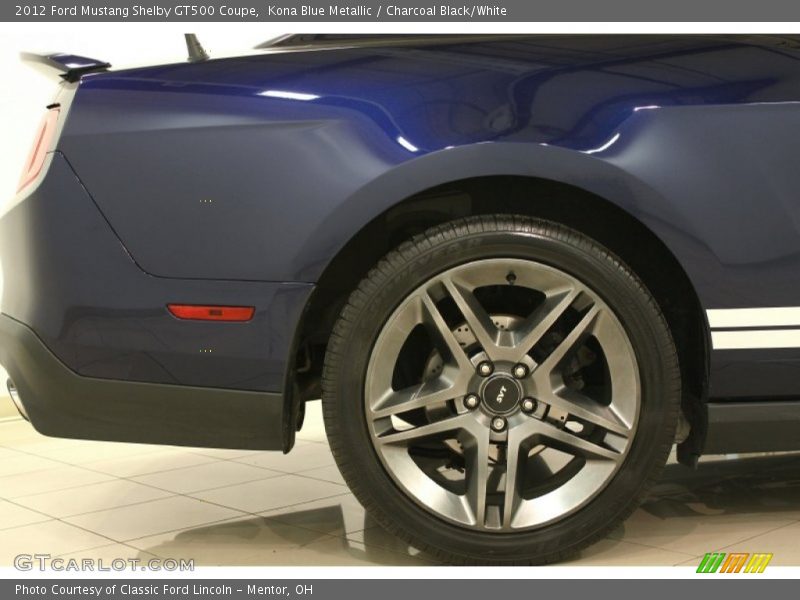 Kona Blue Metallic / Charcoal Black/White 2012 Ford Mustang Shelby GT500 Coupe